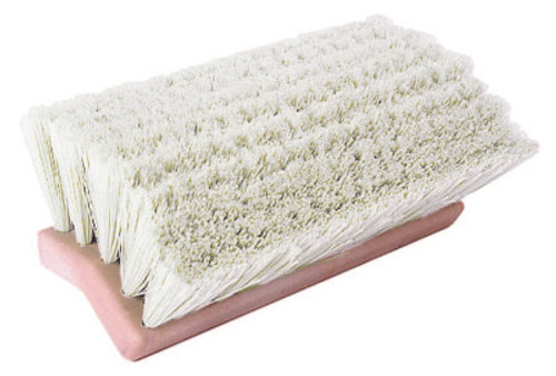 Weiler Bi-Level Scrub Brush, 10 in Foam Block, 2 3/4 in Trim L, Flagged WH Polystyrene, 1/EA, #44699