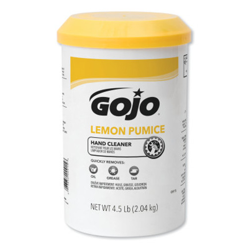Gojo Lemon Pumice Hand Cleaners, Lemon, Cartridge, 4 1/2 lb, 6/CAN, #91506