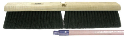 Weiler Tampico Medium Sweep Brushes, 18 in Hardwood Block, 3 in Trim, 1/EA, #42007