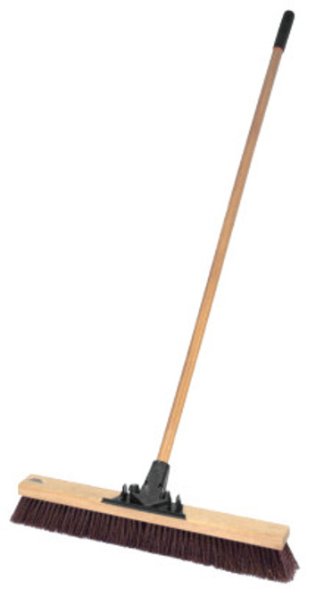 Weiler 24" Pro-Flex Maroon Polypropylene Sweep with 60" Wood H, 1/EA, #44604