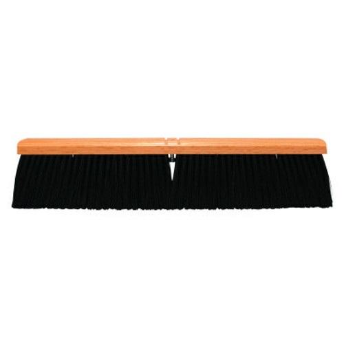 Magnolia Brush No. 24A Line Garage Brushes, 36 in Hardwood Block, 4 in Trim L, Stiff Black Poly, 6/EA, #2436A