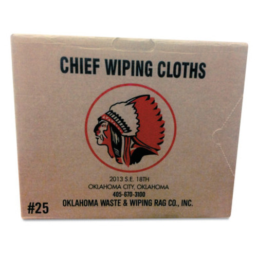 Oklahoma Waste & Wiping Rag Knit T-Shirt Polo Cotton Wiping Rags, White, 10 lb Box, 10/CTN, #10110