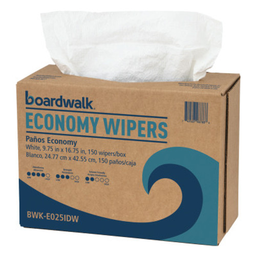 Boardwalk Scrim Wipers, 4-Ply, White, 9 3/4 x 16 3/4, 1/CT, #BWKE025IDW