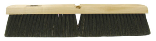 Weiler Horsehair/Polystyrene/Polypropylene Medium Sweep Brushes, 24 in, 3 in Trim L, BK, 1/EA, #70068