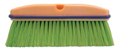 Magnolia Brush Vehicle Wash Brush, 10 in Foam Plstc Blk, 2-1/2 in Trim L, Green Flagged Nylon, 1/EA, #3033