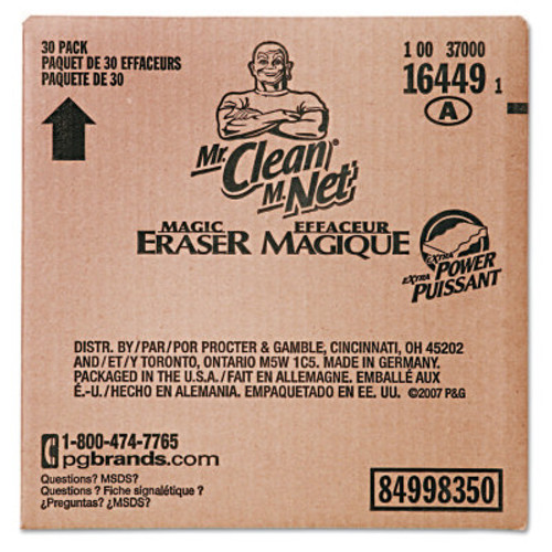 Procter & Gamble Mr. Clean Magic Eraser Extra Power, 4 3/5" x 2 2/5", White, 30/CA, #PGC16449