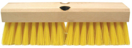 Weiler Deck Scrub Brushes, 10 in Hardwood Block, 2 in Trim, Polypropylene Fill, 1/EA, #44434