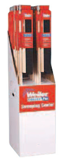 Weiler Fine Sweeping Broom Display Pack, 24 in, 3 in Trim L, Grey Flagged Synthetic, 1/EA, #36633