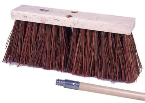Weiler Street Brooms, 16 in Hardwood Block, 6 1/4 in Trim, Bass/Palmyra Blend, 12 Kit, 1/EA, #44873