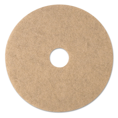 3M Ultra High-Speed Natural Blend Floor Burnishing Pads 3500, 19 in Dia., Tan, 5/CT, #MMM19007