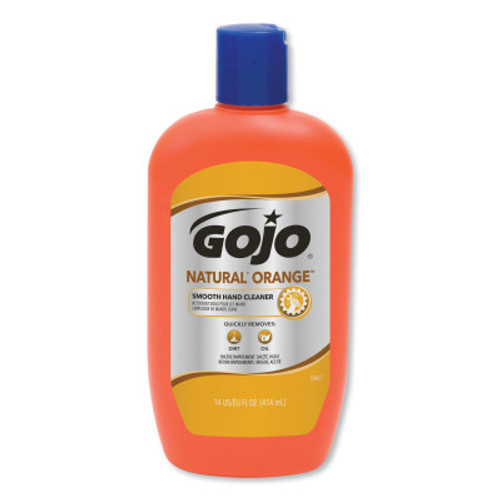 Gojo Natural Orange Smooth Hand Cleaners, Citrus, Squeeze Bottle, 14 oz, 12/BTL, #94712