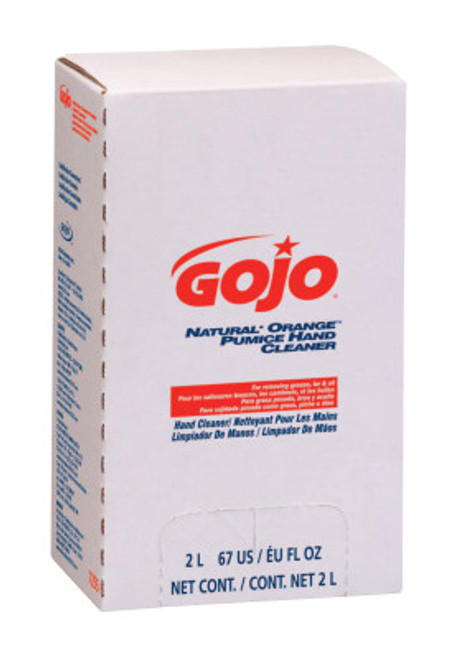 Gojo Natural Orange Smooth Hand Cleaners, Citrus, Bag-in-Box, 2,000 mL, 4/EA, #725004