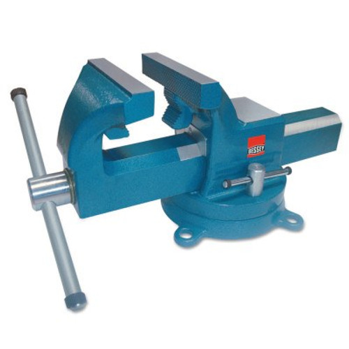 BESSEY Industrial Bench Vise, 4 in Jaw, 2 3/8 in Throat, Swivel Base, 1/EA, #BVDF4SB