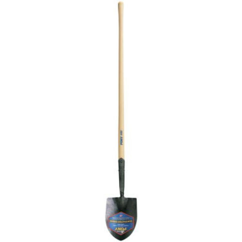 The AMES Companies, Inc. Shovels, 12 in X 8 3/4 in Round Point Blade, 47 in White Ash Straight Handle, 1/EA, #1201900