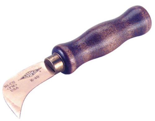 Ampco Safety Tools Linoleum Knives, 7 1/2 in, Wood Handle, 1/EA, #K40