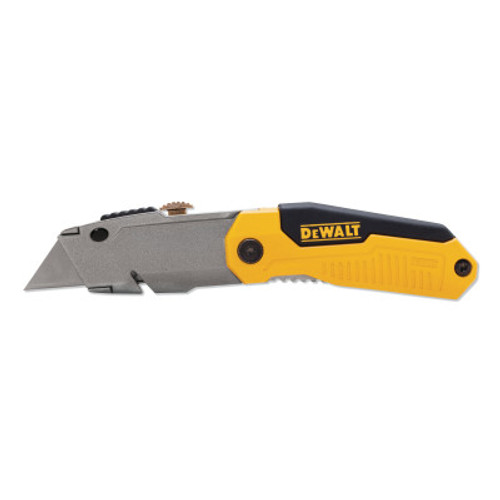 DeWalt Folding Retractable Utility Knife, 6-1/4 in L, Stainless Steel Blade, Metal, 6/EA, #DWHT10035L