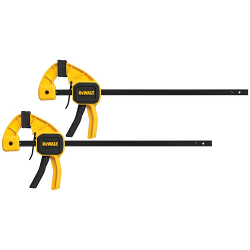 DeWalt Medium Bar Clamps, 12 in, 3 in Throat, 200 lb Capacity, 5/PK, #DWHT83158