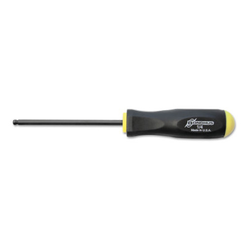 Bondhus Balldriver Hex Screwdrivers, 1/4 in, 9.7 in Long, 2/PK, #10612