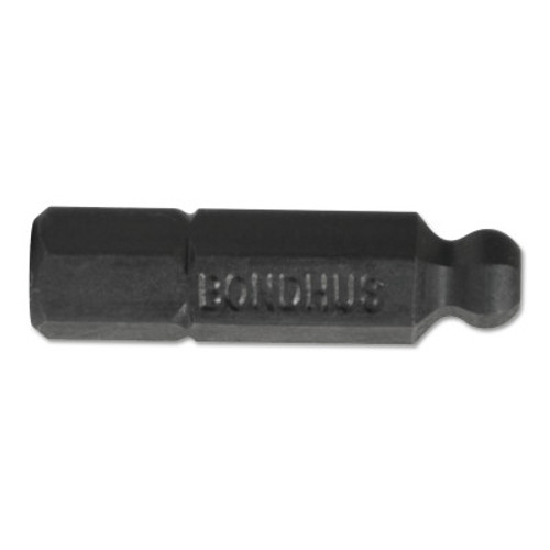 Bondhus Balldriver Insert Bits, 6 mm, 1/4 in Hex Drive, 10/PKG, #11068