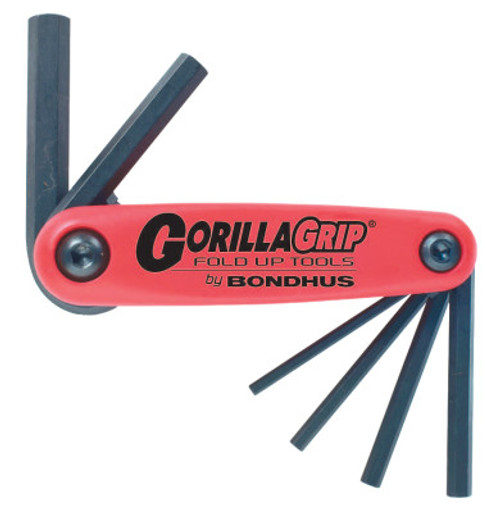 Bondhus GorillaGrip Fold-Ups, 6 per fold-up, Hex Tip, Metric, 1/SET, #12595