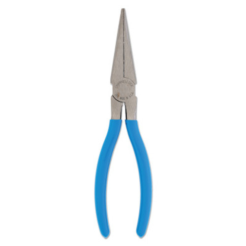 Channellock Long Nose Pliers, Straight Needle Nose, High Carbon Steel, 7 1/2 in, 1/EA, #317BULK