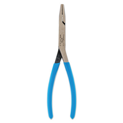 Channellock Long Reach Pliers, Flat Nose, High Carbon Steel, 8 in, 1/EA, #718BULK