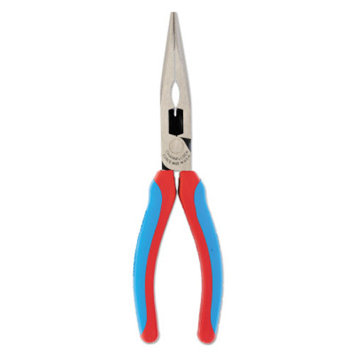 Channellock Coated Long Nose Pliers, Needle Nose, High Carbon Steel, 9 3/4 in, 1/EA, #E318CBBULK