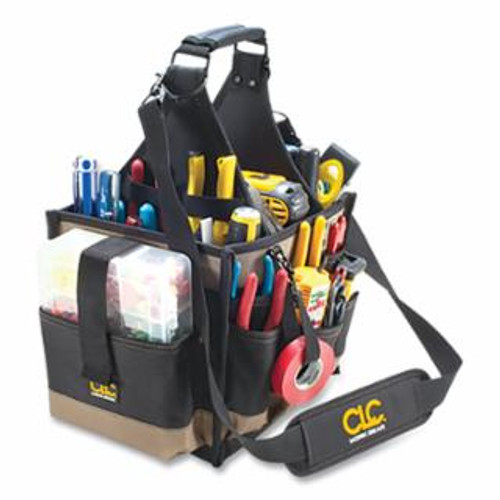 CLC Custom Leather Craft Soft Side Tool Bags, 23 Compartments, 19 in X 10 in, 1/EA, #1528