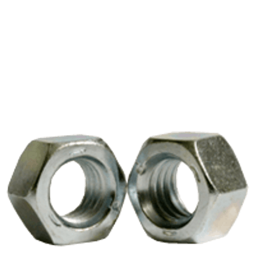 1-3/8"-6 Finished Hex Nut, Grade 5, Coarse Medium Carbon Steel, Zinc Cr+3 (10/Pkg.)