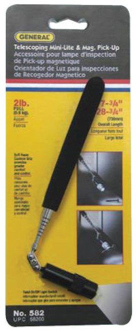 General Tools Telescoping Mini-Lite & Magnetic Pick-ups, 2 lb, 7 3/4 in - 28 3/4 in, 3/EA, #582