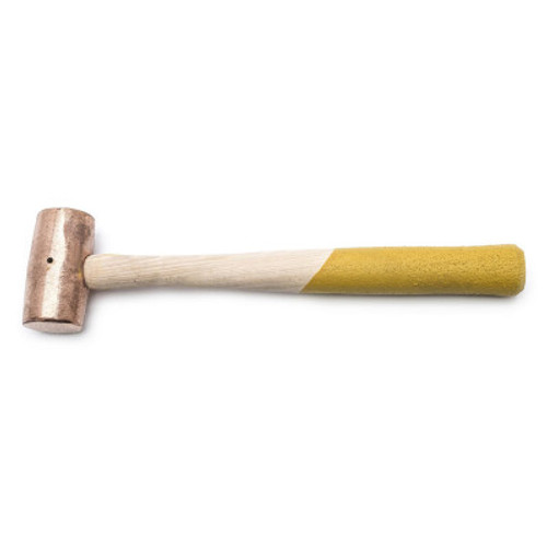 Apex Tool Group Brass Hammer with Hickory Handle, 2 lb Head, 1.5