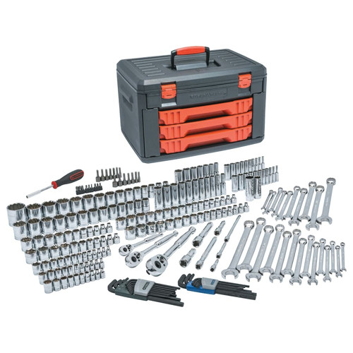 GearWrench 239 Piece Metric/SAE Socket & Ratchet Sets, 1/4 in, 3/8 in, 1/2 in, 1/ST #80942