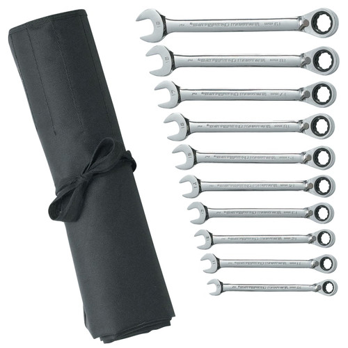 GearWrench 10-Piece Reversible Combination Ratcheting Wrench Sets, Metric, 1/ST #9601RN