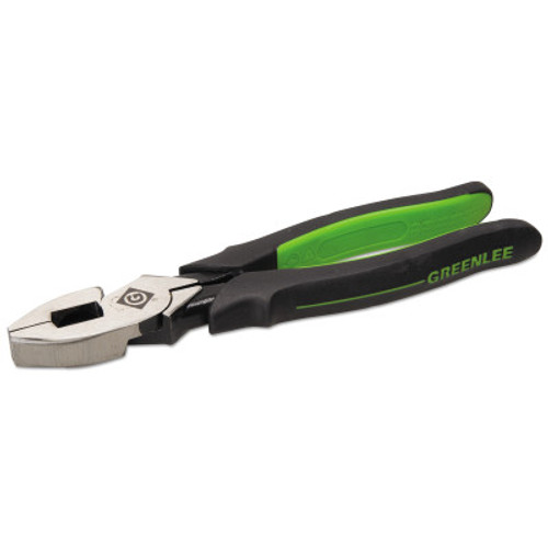 Greenlee High-Leverage Side Cutting Pliers, 8 in Length, Molded Grips Handle, 1/EA, #52023504