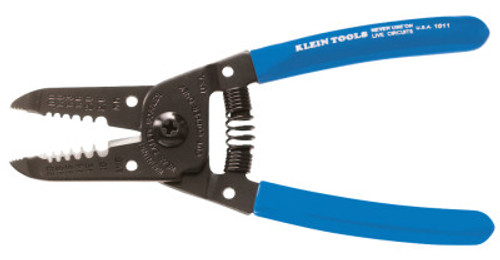 Klein Tools Wire Stripper-Cutter, 10-22 AWG, Blue, 1/EA, #1011