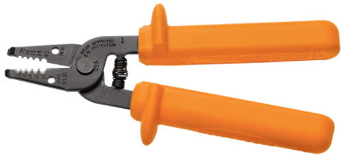 Klein Tools Insulated Wire Strippers, 6 in, 10-18 AWG, Orange, 1/EA, #11045INS