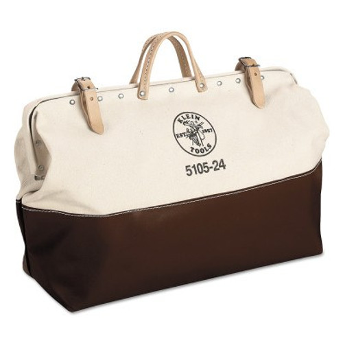 Klein Tools No. 8 Canvas Tool Bags, 1 Compartment, 24 X 6 in, 1/EA, #510524