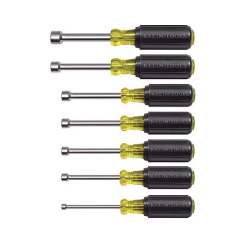 Klein Tools Magnetic Nut Drivers, 1/2 in; 1/4 in; 11/32 in; 3/16 in; 3/8 in; 5/16 in, 1/SET, #631M