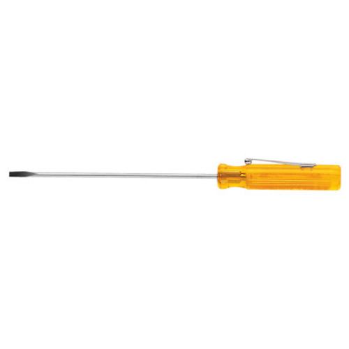 Klein Tools Vaco Pocket-Clip Slotted Cabinet Tip Screwdrivers, 1/8 in, 4 7/16 in Overall L, 1/EA, #A1312