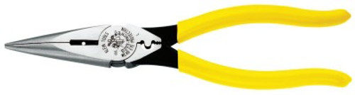 Klein Tools Heavy-Duty Long Nose Pliers, Alloy Steel, 8 7/16 in, 1/EA, #D2038NCR