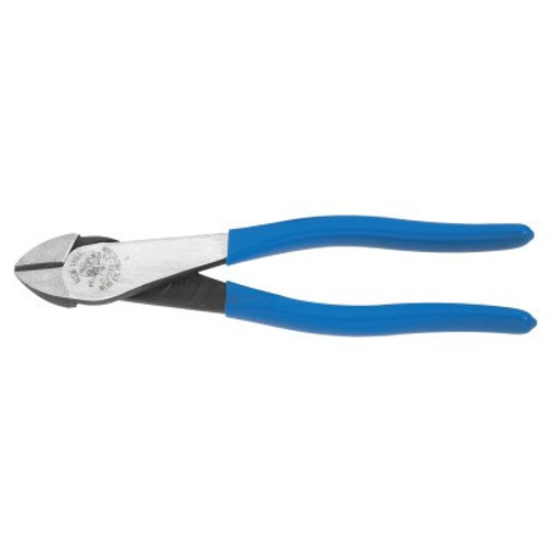 Klein Tools High-Leverage Diagonal Cutting Pliers, 8 in, Bevel, Plastic Dipped, 1/EA, #D2388