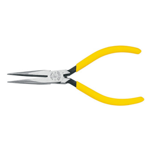 Klein Tools Slim Long-Nose Pliers, Alloy Steel, 5 9/16 in, 6/EA, #D327512C