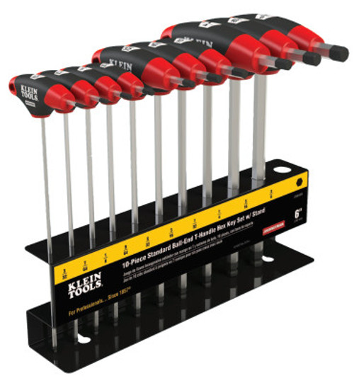 Klein Tools Ball-End Hex Key Sets, 12 per holder, Hex Ball Tip