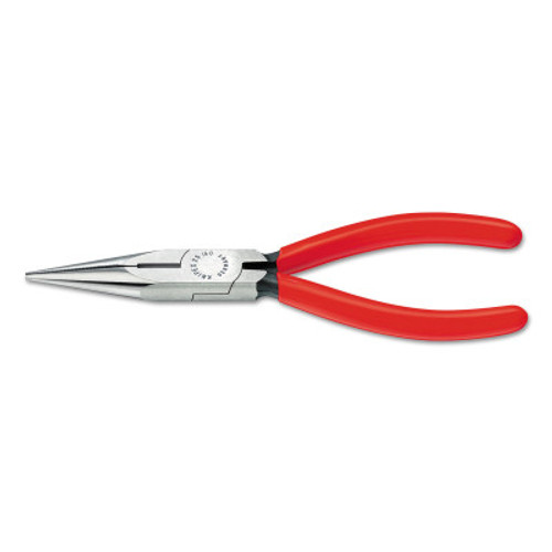 Knipex Chain Nose Pliers, Straight, Tool Steel, 6 1/4 in, 6/EA, #2501160
