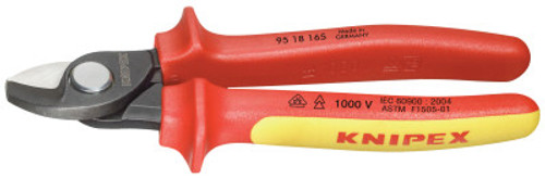 Knipex Cable Shears, 6 1/2 in, 1/EA, #9511165