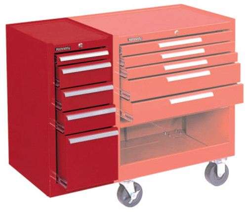 Kennedy Hang-On Cabinets, 13 5/8 in x 18 in x 29 in, 5 Drawers, Smooth Red, 1/EA, #185XR