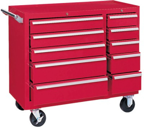 Kennedy 64311 10 DRAWER RED ROLLER CABINET W/ BB SLIDES, 1/EA, #310XR