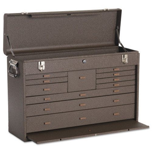 Kennedy Machinists' Chests, 26-3/4 in x 8-1/2 in x 18 in, 3000 cu in, Brown Wrinkle, 1/EA, #52611B