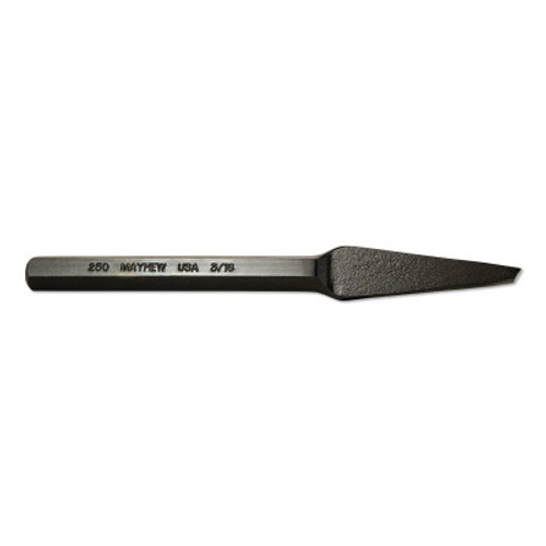 Mayhew? Half Round Nose Chisels, 5 1/2 in Long, 3/16 in Cut, 12 per box, 12/EA, #10501