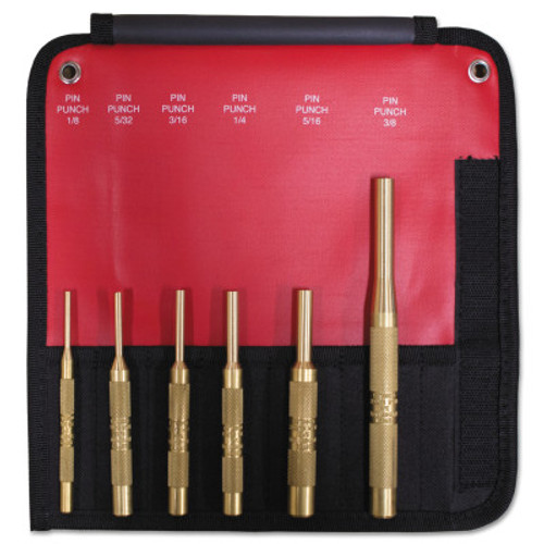 Mayhew? 6 Piece Brass Pin Punch Set SAE, Round, Imperial, 1/KT, #67007